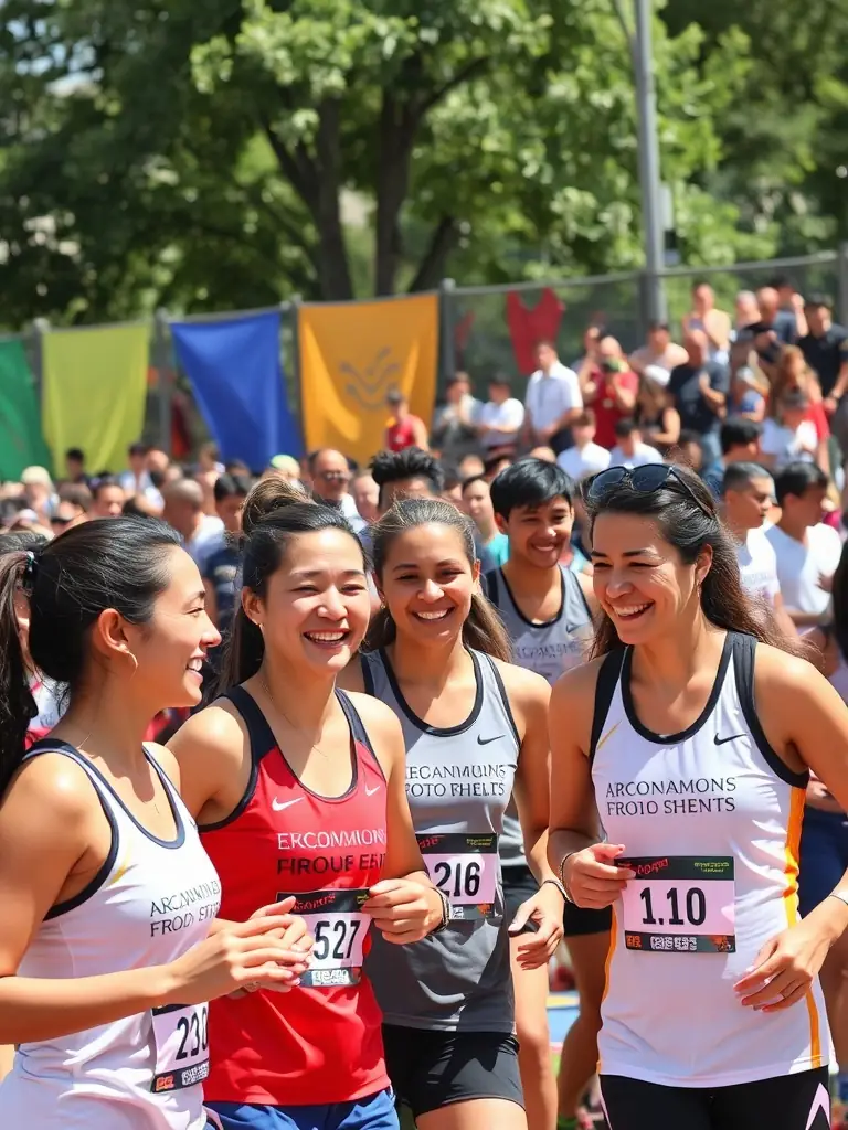 A group photo of AMICALE DES ANCIENS DU RUGBY members participating in a community outreach event, such as a charity fundraiser or a sports equipment donation drive, demonstrating their commitment to social responsibility.